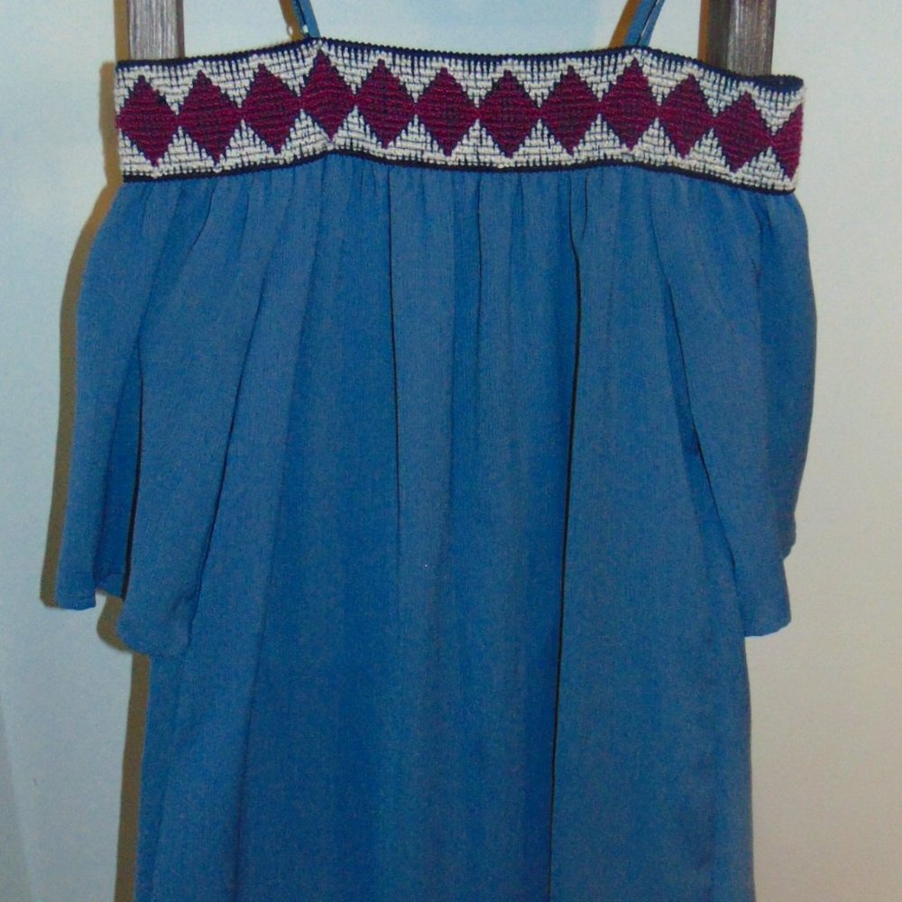BOHO Cold Shoulder Peasant Blouse